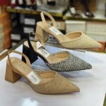 Soulier sandale talon carré style osier 901951-2