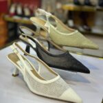 Soulier sandale demi-talon style filet 6-521-3